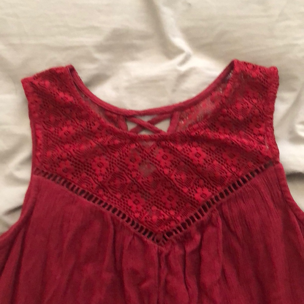 Maroon boho dress - Picture 3 of 4